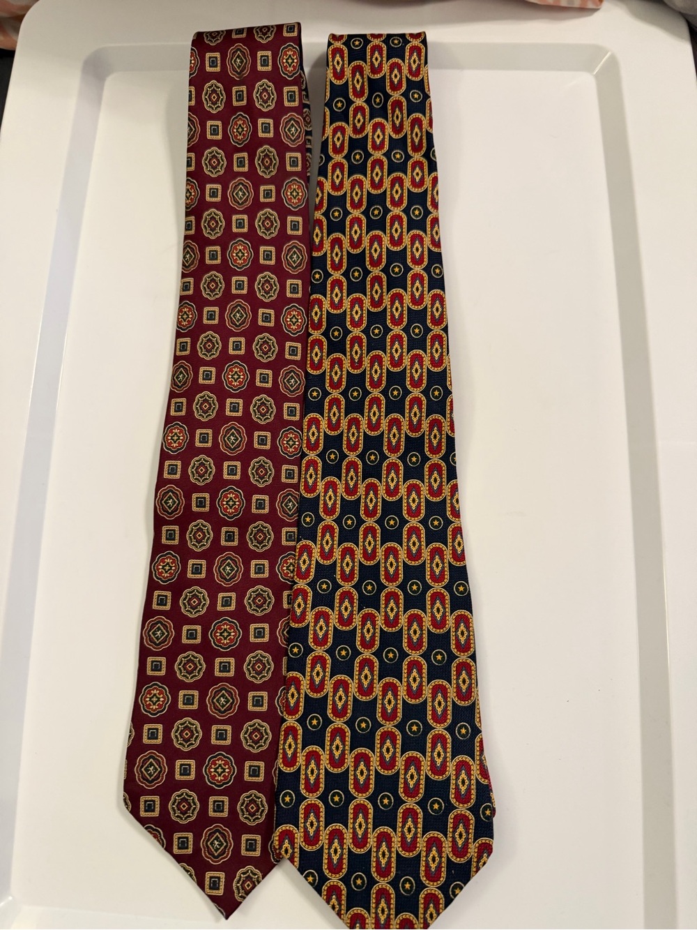 Tommy Hilfiger Necktie Lot of 2 Geometric Preppy Men’s Ties